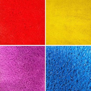 幼儿园人造草坪纯色彩色彩虹跑道专用红黄蓝紫塑料仿真地毯假草坪