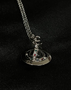 Vivienne Westwood tiny orb意大利代购中号土星彩钻玻璃球项链