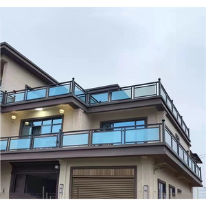铝合金玻璃阳台护栏别墅专用现代农村自建房楼梯扶手栏杆专业定制