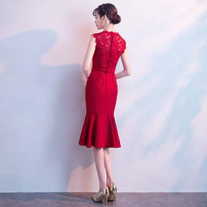 150cm小个子女婚纱红色
