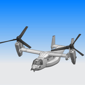 v22"鱼鹰"倾转旋翼直升机3d模型三维模型/ug/stp/igs格_阿里巴巴找货