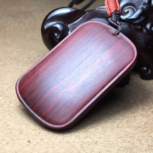 印度小叶紫檀平安无事牌挂件情侣吊坠黄花梨木质饰品随身守护牌男