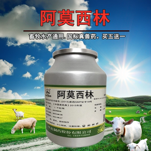 阿莫西林可溶性粉兽用猪丹毒链球菌输卵管兽药水产药抗菌消炎鸡药
