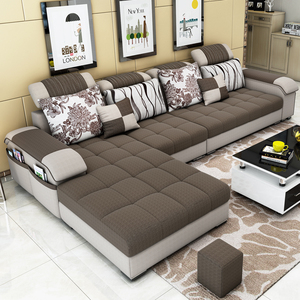 2024年新款布艺沙发大小户型客厅简约现代可拆洗组合家具布沙发