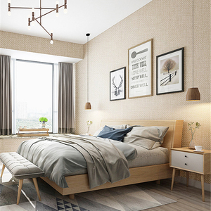 新中式素色高档纹理棉麻亚麻墙布无缝全屋客厅卧室工装背景墙壁布