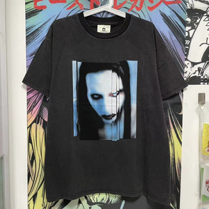 玛丽莲曼森marilyn manson短袖t恤宽松oversize复古欧美vintage