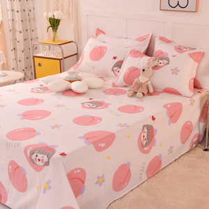全棉床单定做女生宿舍单人床被单可爱卡通100纯棉单子儿童床0.9米