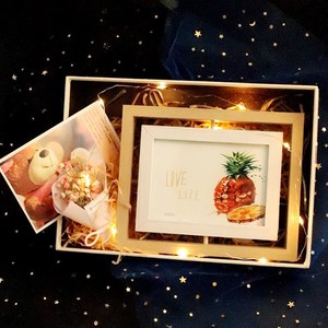 轻奢旋转相框创意摆台双面加洗照片个性创意简约可爱六七寸6寸7寸