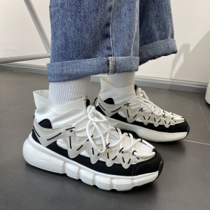 春季ins街拍嘻哈港风运动鞋男ulzzang原宿百搭轻便透气老爹鞋女潮