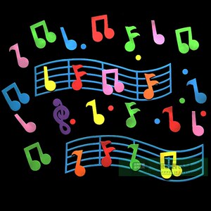 幼儿园泡沫墙贴环境布置装饰用品泡沫五线谱音符音乐教室装饰组合