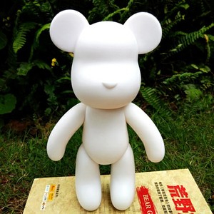 暴力熊10寸白模 涂鸦diymomo熊 24cm上色白胚儿童设计公仔填色