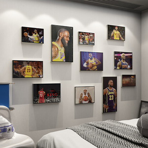 nba篮球明星主题贴壁纸科比海报宿舍男孩生卧室墙面装饰房间布置