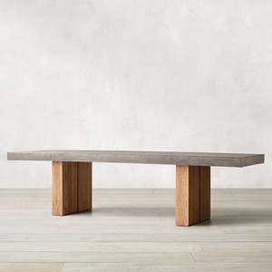 实木轻奢会议桌极简设计师工作台简约长条办公桌仿水泥色家用餐桌