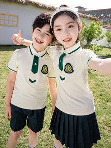 2022幼儿园园服夏季毕业照服装儿童合唱服学院风班服泰国校服小学
