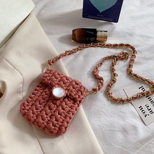 蔻诺手工编织包包diy材料包针织毛线自制迷你零钱包单肩斜挎小包