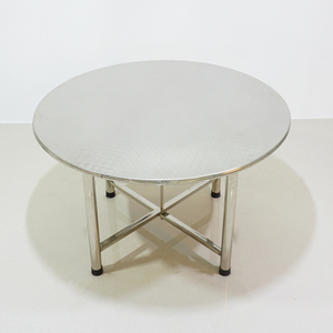 304不锈钢桌子家用 折叠 圆桌1.2米吃饭桌桌面室内室外出租屋餐桌