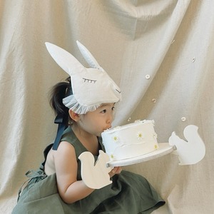 韩国ins面具搞怪兔子假面派对舞会头饰生日摄影道具男女儿童面具