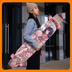 滑板girl长板男女生成人青少年四轮刷街入门全能舞板初学者专业板