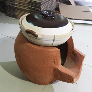 手工泥炉小土灶炖鸡柴火炉砂锅泥土灶农家乐煨鸡汤土炉子炭炉火锅