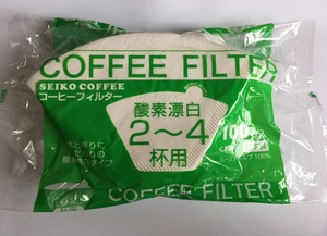 手冲滤纸日本进口咖啡滤纸 2人-4人100张手冲美式滴滤机专用滤纸