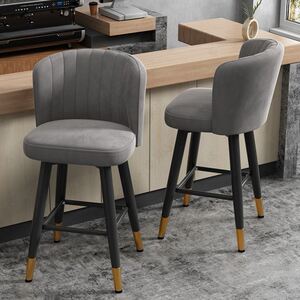 轻奢台巴椅家用高脚凳靠背前台椅子现代简约收银台转椅酒吧椅吧凳