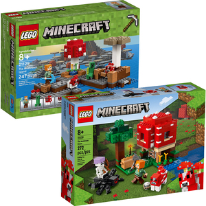 乐高我的世界21179蘑菇屋21129蘑菇岛儿童益智拼装积木玩具礼物