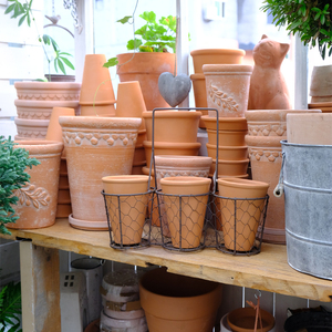 外贸尾单出口铁艺铁丝套盆陶盆花盆迷你多肉杂货风花园装饰田园