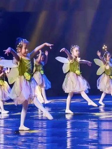 六一儿童演出服小精灵萤火虫舞蹈花仙子公主蓬蓬裙表演服装聚会女
