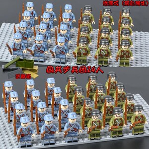 八佰积木人仔八路军抗日二战日军打仗小人玩具小士兵兵团小兵人