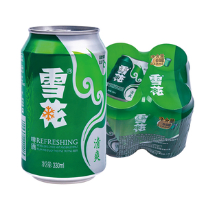雪花啤酒罐装淡爽