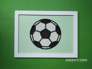 五谷杂粮豆子种子贴画diy简单创意制作幼儿园小学生手工材料足球