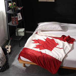 英伦风米字旗英国美国国旗盖毯 双层加厚羊毛绒冬季毛毯床单被子