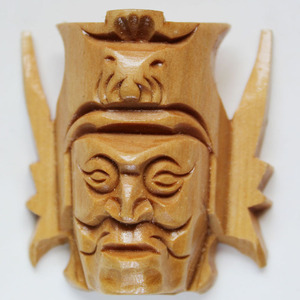 福新款道具多彩风情苗族手工木质雕刻傩戏小面具安顺地戏民族特色