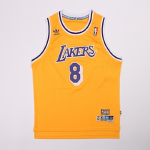【正品刺绣】科比球衣湖人复古青年版kobe新秀黄色8号篮球服