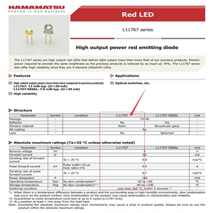 议价 日本滨松 L11767 原装进口 高输出 660nm红光LED发光二极管