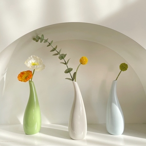 陶瓷花瓶创意时尚白色现代简约瓷器客厅摆件家居家饰干花花器插花