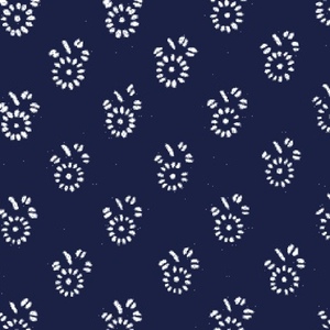 蓝底白花布料面料
