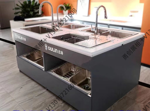 水槽柜展示柜单层双层多层洗菜盆洗脸盆展示架厨卫样品多功能样品