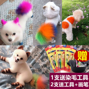 染发剂博美狗狗染色剂染毛膏宠物焗油膏小狗护毛发贵宾