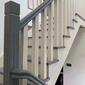 现代简约烤漆实木楼梯扶手阳台飘窗护栏室内栏杆现货楼梯立柱弯头