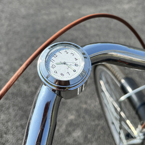自行车单车山地车通用钟表复古装饰车把改装车载时钟指针表时间表