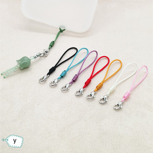 银色小龙虾扣挂件绳 绳子长度4厘米 和风手工编织DIY手机链配件