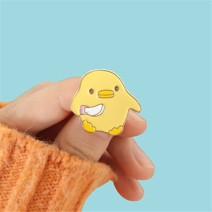 黄色小鸡胸针 少女卡通动物徽章可爱日系呆萌儿童别针 包包装饰