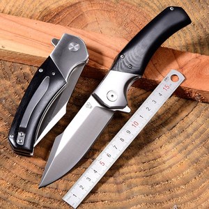 百兽新款轴承折刀大号高硬度锋利随身开刃军工折叠刀重型战术刀