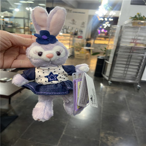 达菲熊星黛露牛仔系列挂件 迪士尼毛绒公仔挂饰 玩偶钥匙扣包吊饰