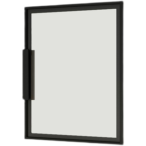 铝框酒柜门极简玻璃门平开门钢化玻璃柜门橱柜门窄边柜子门扇定制