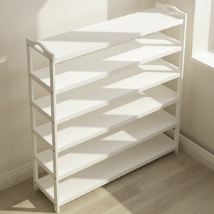 简易鞋架子多层家用经济型放门口实木鞋柜防尘收纳神器白色大容量