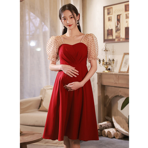 孕妇婚礼礼服高腰