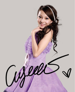 6寸 张韶涵 亲笔签名照片 50号