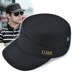 路瓦品牌帽子男士高档春夏季休闲平顶帽男款大头围快干透气遮阳帽